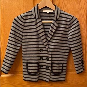 Like New LOFT Blazer Grey and Black Stripes - XXSP